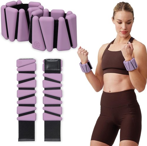 Gaiam Adjustable Wrist & Ankle Weights - Strengthen, Tone & Sculpt for Yoga, Dance, Pilates | Unisex
