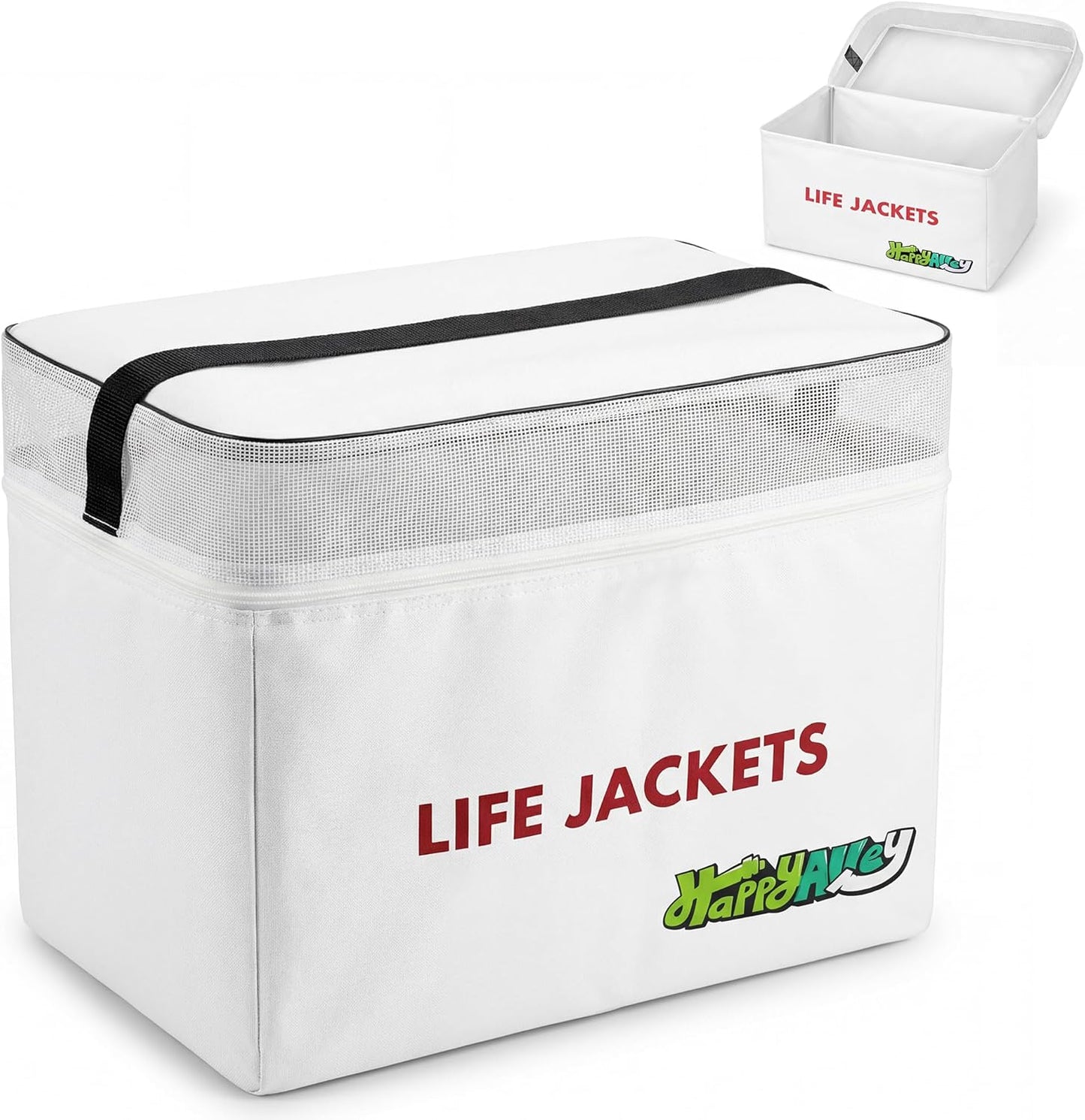 Skiennix Heavy Duty Life Vest Storage Bag - Waterproof Oxford Design, Fits 6 Type II Jackets, White