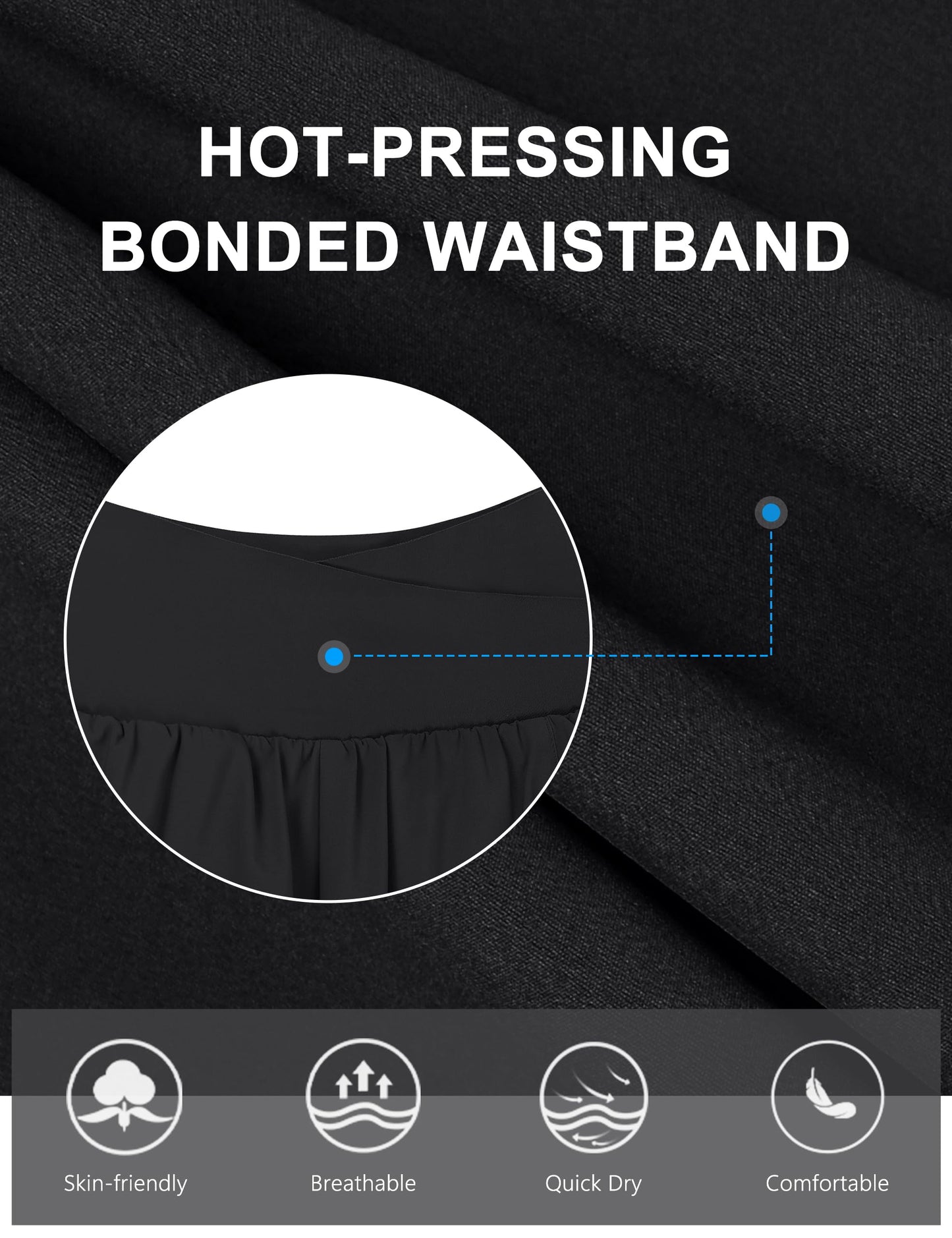 BMJL Women's Athletic Shorts High Waisted Running Short Pockets Gym Elastic Quick Dry Workout Shorts 2.5"(S,Black)