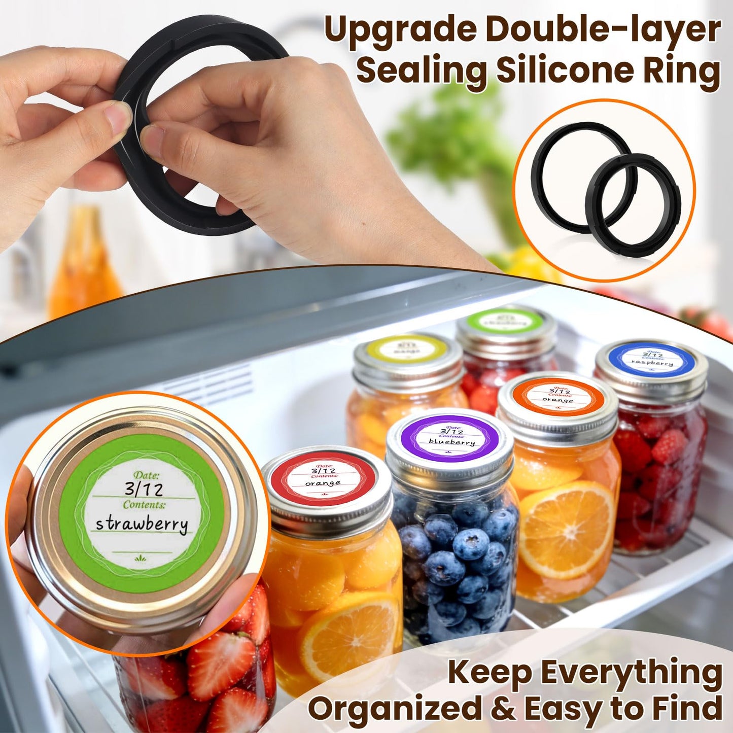 M11 Electric Mason Jar Vacuum Sealer Kit - with Wide and Regular Mouth Mason Lids, Jar Vacuum Sealer for Canning Jars, Vacuum Sealing Machine for Food Storage Black