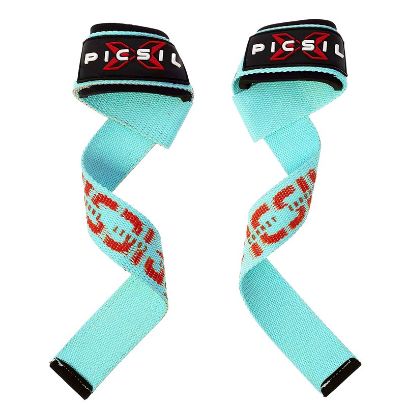 PICSIL - Weight Lifting Straps | Padded Wrist Support & Grips for Powerlifting | Ideal for Gym, Cross Training & Fitness with Hooks | Enhances Grip & Stability | Versatile for Deadlifts | Black