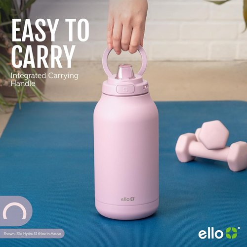 Ello Hydra 64oz Half Gallon Vacuum Insulated Stainless Steel Jug - Leak-Proof Design