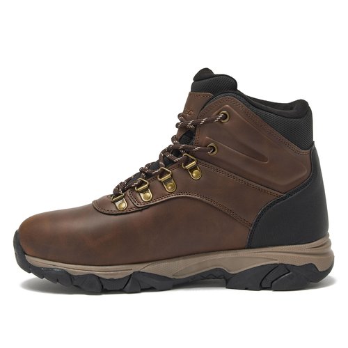 HI-TEC Aspen Mid Waterproof Men's Hiking Boots - Black or Brown, Medium or Wide Lightweight Outdoor Trekking Shoes - Brown, 9.5 Medium