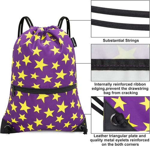 HOLYLUCK Drawstring Backpack - Versatile Sport Gym Sackpack for Active Lifestyles