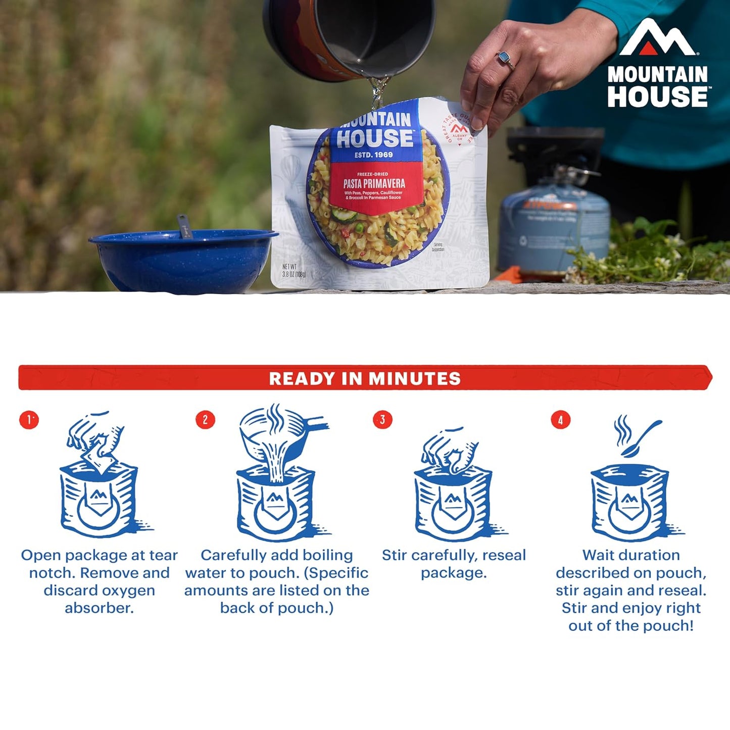 Mountain House Gluten-Free Pad Thai with Chicken - Freeze-Dried Camping Meal, 2 Servings, 30-Year Shelf Life, 2-Pack
