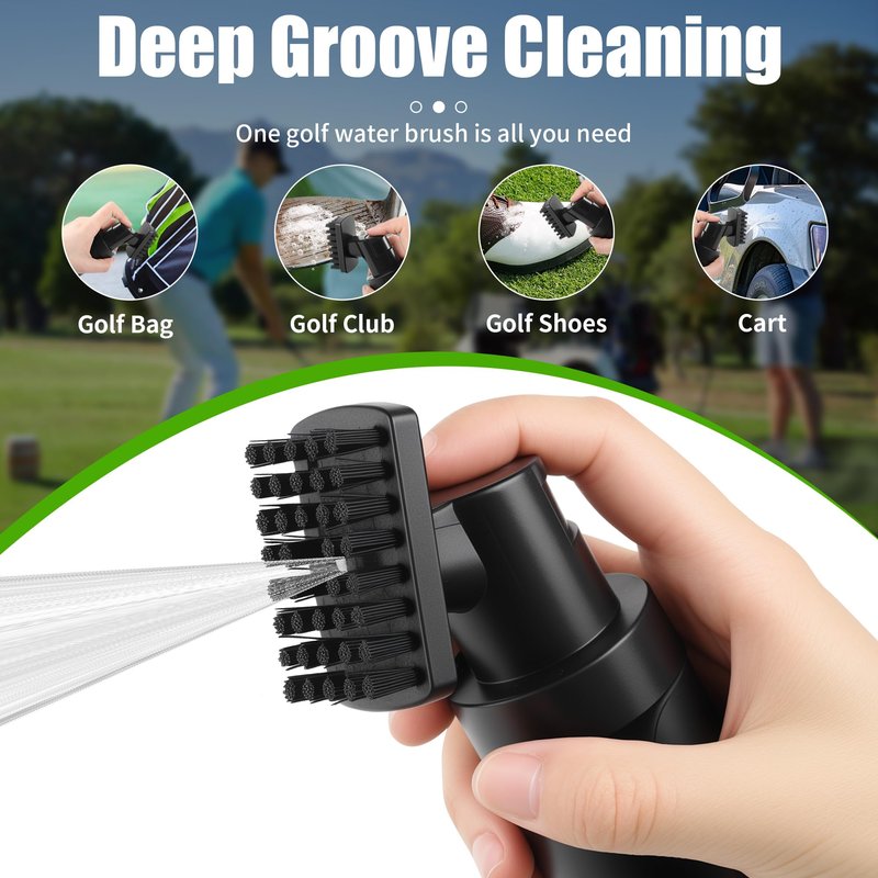 Ciawlro Golf Clubs Cleaning Kits, Golf Brush and Towel, Club Cleaner Accessories with Retractable Squeeze 5 oz Water Bottle, Groove Scrubber Cleaner for Golf Cart Accessories Gift Stuff for Men Women
