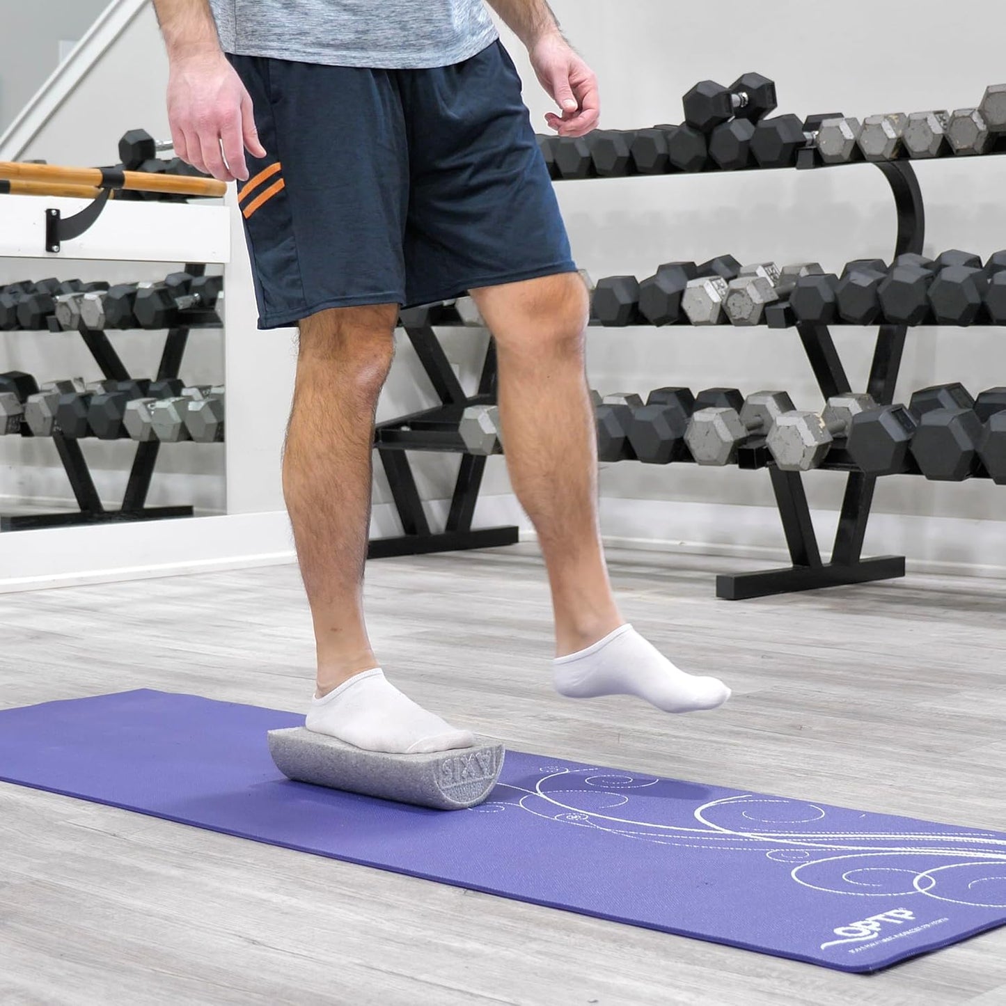 OPTP Silver AXIS Foam Roller - Moderate Density for Myofascial Release | 12" x 3" Half-Round for Therapy & Yoga