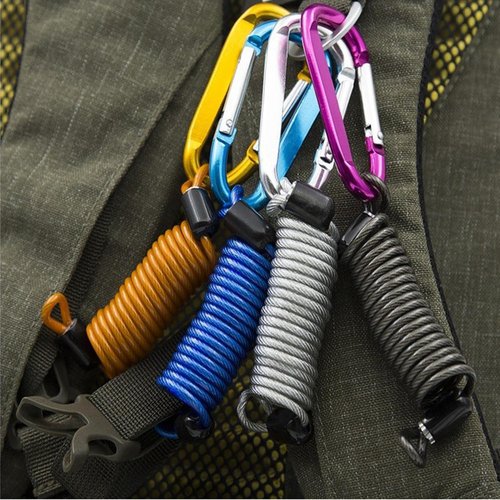 UtySty 2 Pack Breakaway Trailer Cable Replacement Heavy Duty Towing Coiled Steel Wire Trailer Brake Away Cable for Trailer Breakaway Switch Electric Brake Switch RV Towing Trailer Camper 5th Wheel