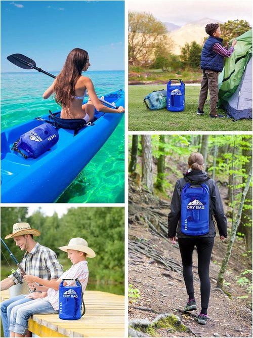HEETA Waterproof Dry Bag - Lightweight Roll Top Storage for Travel & Outdoor Activities | 5L/10L/20L/30L/40L