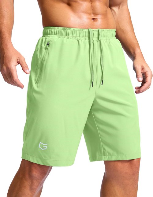 G Gradual Men's Athletic Running Shorts - Quick Dry with Zipper Pockets | 7"/5"/9" Sizes for Gym & Outdoor Activities