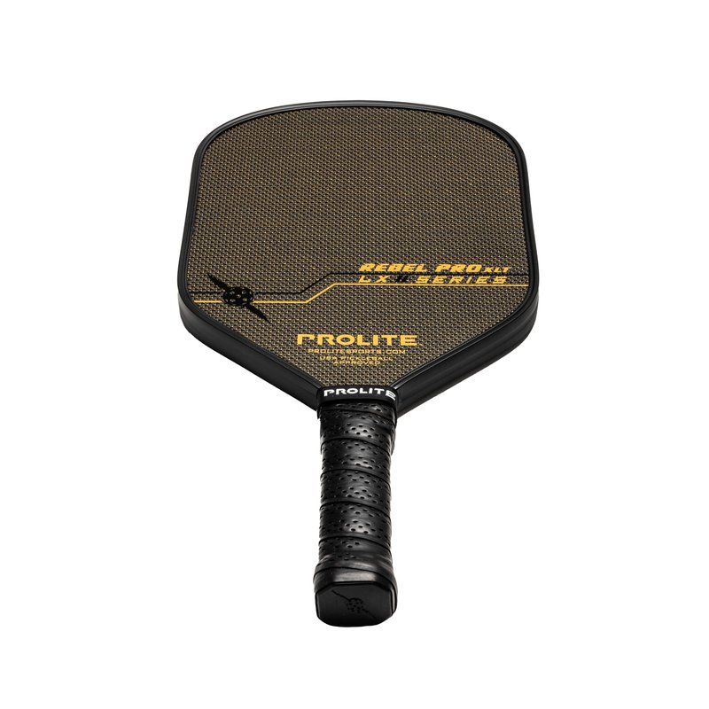 LX Series Pickleball Paddles | Hyperweave Carbon Fiber Pickleball Paddle | 14mm Poly Core | Pickleball Rackets Made in The USA Since 1984 (Rebel Pro XLT LX, Gold Fibers)