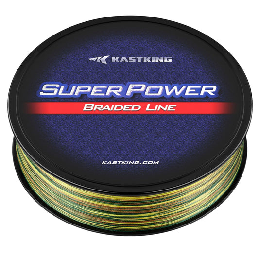 KastKing Superpower Braided Fishing Line, Camo, 6 LB, 300+27 Yds