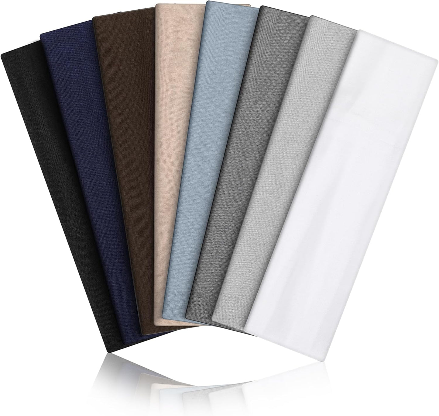 Skiennix 8PCS Non-Slip Sports Headbands - Soft, Elastic & Sweat-Absorbing for Men & Women | Perfect for Running & Travel