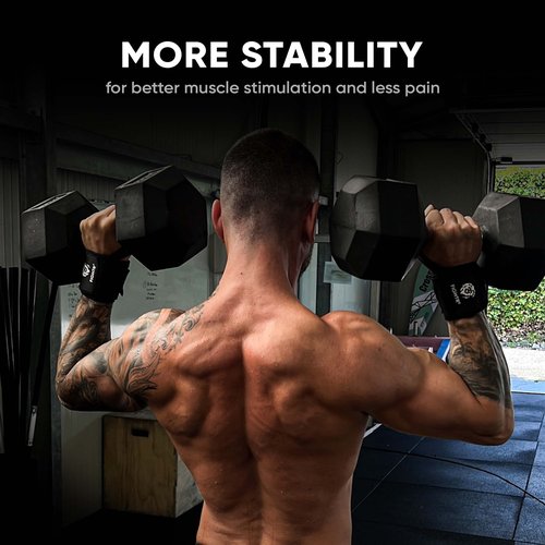 FIGHTR® Wrist Wraps 45cm Wrist Wraps for Fitness, Powerlifting, Bodybuilding, Weightlifting & Crossfit (Black)