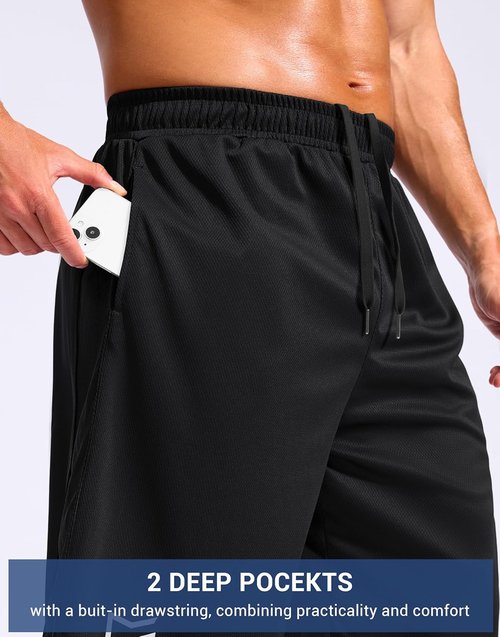 G Gradual Men's Basketball Shorts - 12" Lightweight Athletic Shorts with Pockets | Loose Fit Mesh Design