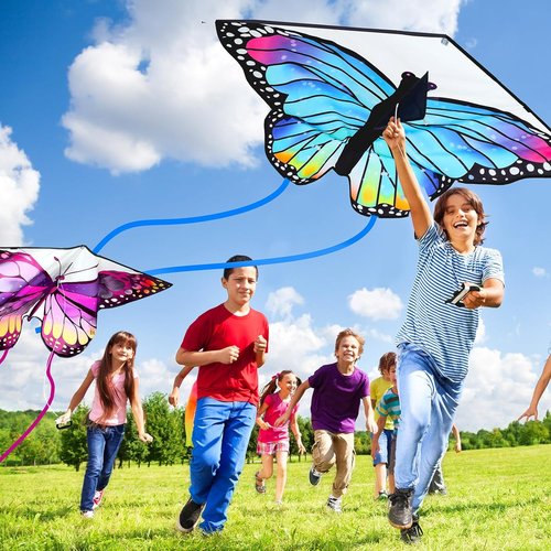 Leitee Large Butterfly Kite - Easy to Fly Kids & Adults Toy | 6 Pack for Outdoor Fun & Games