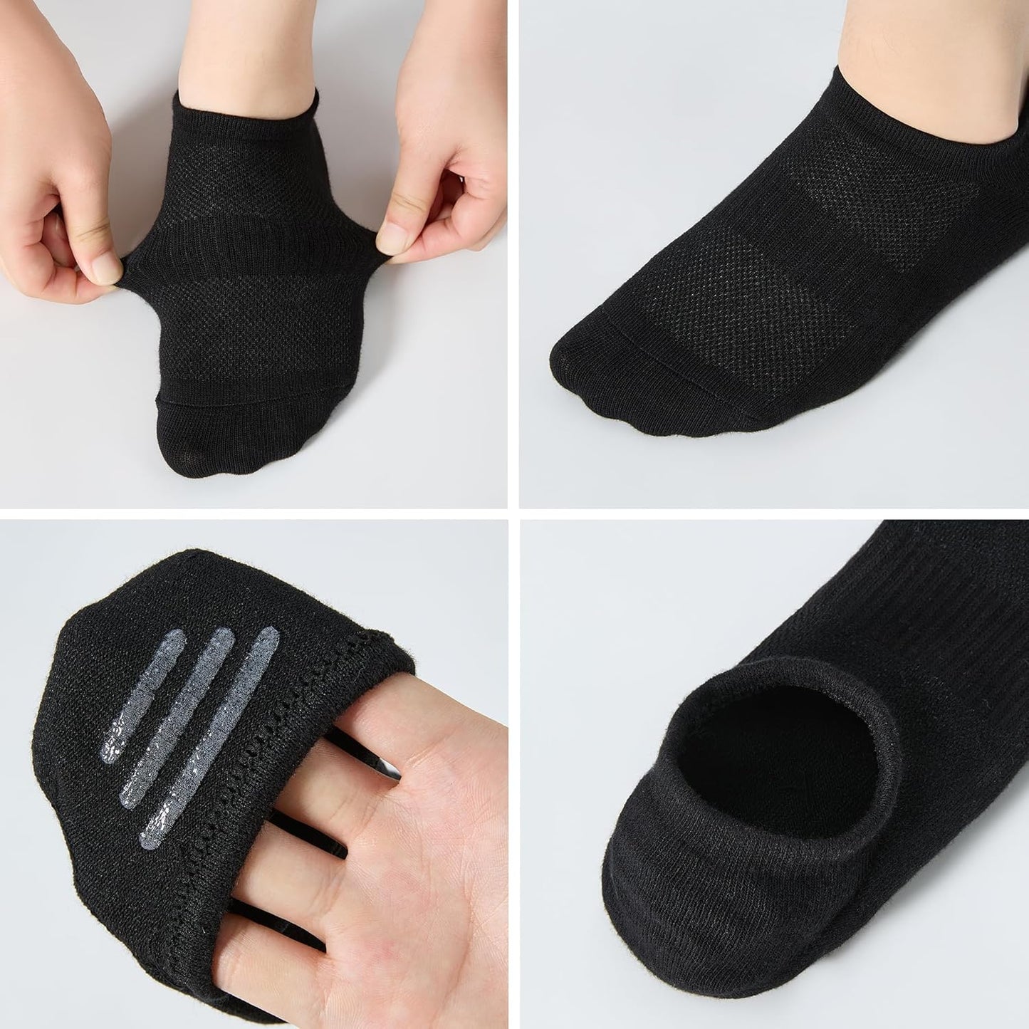 Skiennix No Show Socks - Low Cut Ankle Athletic Socks for Men & Women | Anti-Slip Invisible Liner