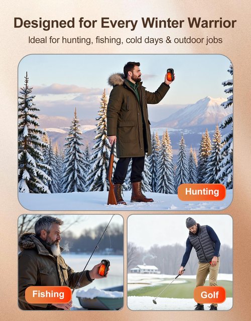 AI Dual-Sided Hand Warmers Rechargeable 2 Pack, 10000mAh 1S Ultimate Fast Heating Electric Hand Warmer with UL Certified, Portable Pocket Heater Gifts for Men Women Christmas Hunting Golf Camping