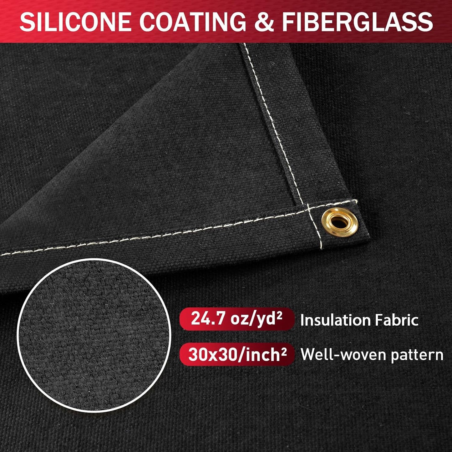 Heavy Duty Welding Blanket 4x6 ft - 1022°F Fire Resistant Fiberglass Insulation (2 Pack)