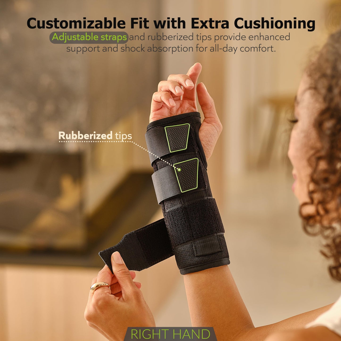 ZOFORE SPORT Premium Carpal Tunnel Wrist Brace Night Support – Wrist Brace for Carpal Tunnel with Metal Splint – Pain Relief for Men & Women - Right Hand - SM
