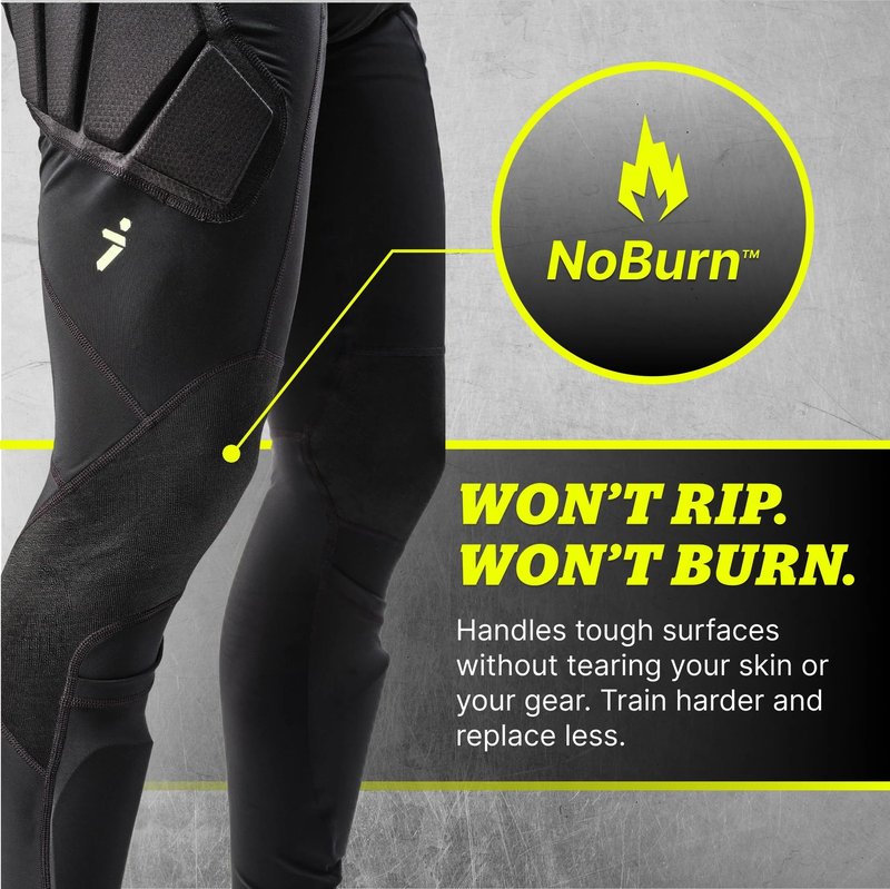 Storelli BodyShield GK Goalkeeper Leggings – Full-Length Impact Protection with SABR-Tex Knees, Hip & Thigh Padding – Turf-Ready Compression Pants with Shin Guard Pockets, Black, Medium