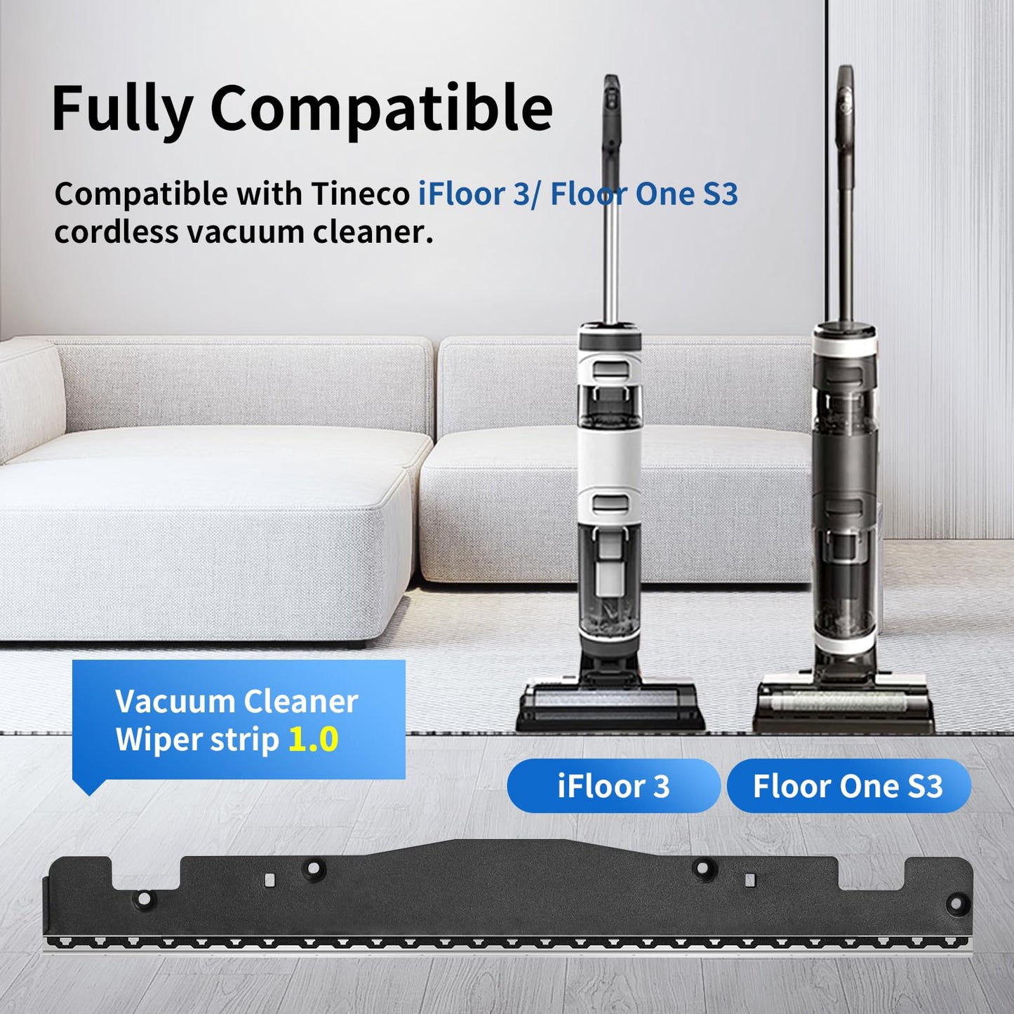 Vacuum Replacement Parts Wiper Strip Compatible with Tineco iFloor 3/ Floor One S3 Cordless Vacuum Cleaners,Wet Dry Vacuum Cleaner Accessories