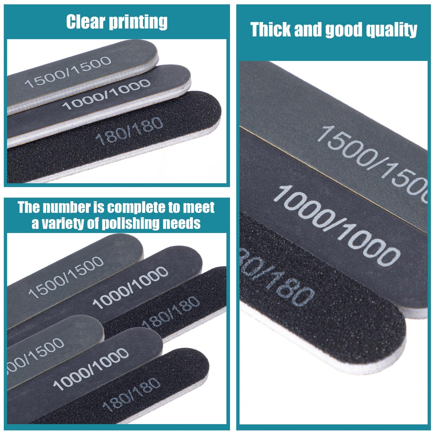 Honoson 20 Pcs Sanding Sticks for Plastic Models Polishing Sticks Assorted Metal and Wood Sanding Tools Accessory for Model Craft Amateur Beginner (Low Grits and High Grits,Stylish Style)