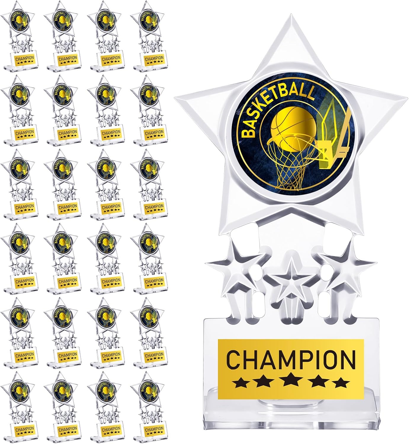 Tondiamo Basketball Trophy - Acrylic Champion Awards for Sports Competitions | Bulk Prizes & Souvenir Gifts