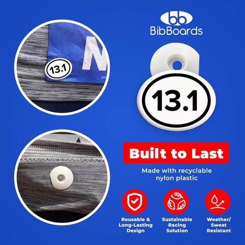 bibSNAPS Race Bib Clips - Lightweight Safety Lock Fasteners for Secure Running & Cycling - Reusable & Fabric-Friendly