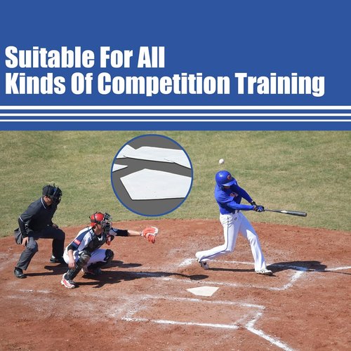 GKK Baseball & Softball Base Set - 5-Piece Rubber Field Bases for Youth & Adults | Perfect for Teeball & Backyard Practice