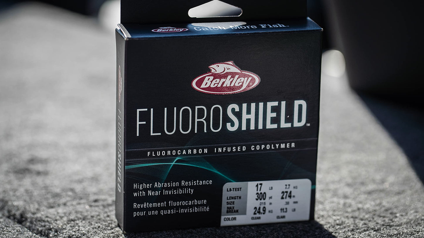 Berkley FluoroShield™, Clear, 8lb | 3.6kg, 3000yd | 2743m Fishing Line, Suitable for Freshwater Environments