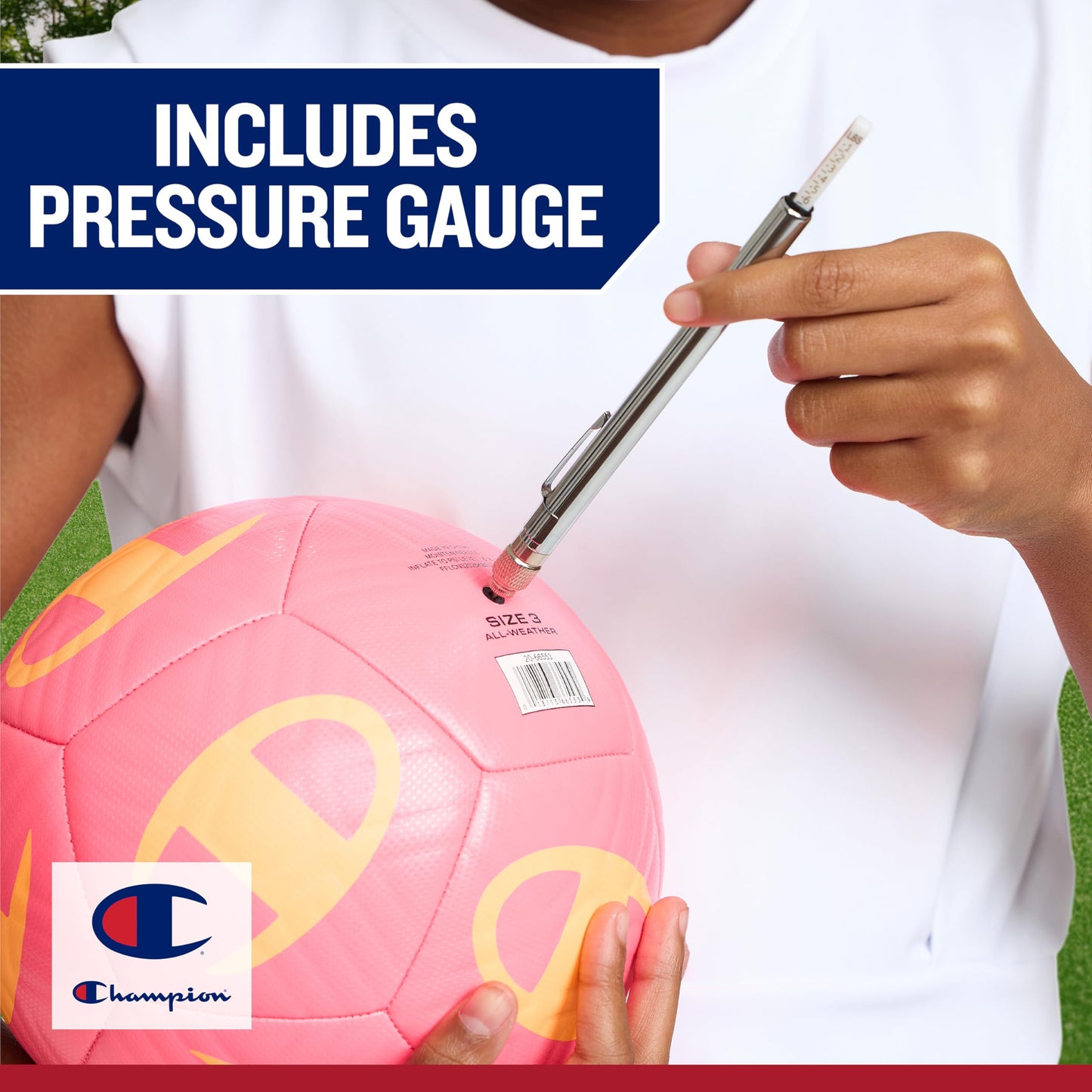 Champion Replacement Ball Pump with Metal Inflation Replacement Needles for Sports Balls with Compact Case, Compatible with Most Pumps for Basketball, Soccer, Football, Volleyball & Yoga Balls
