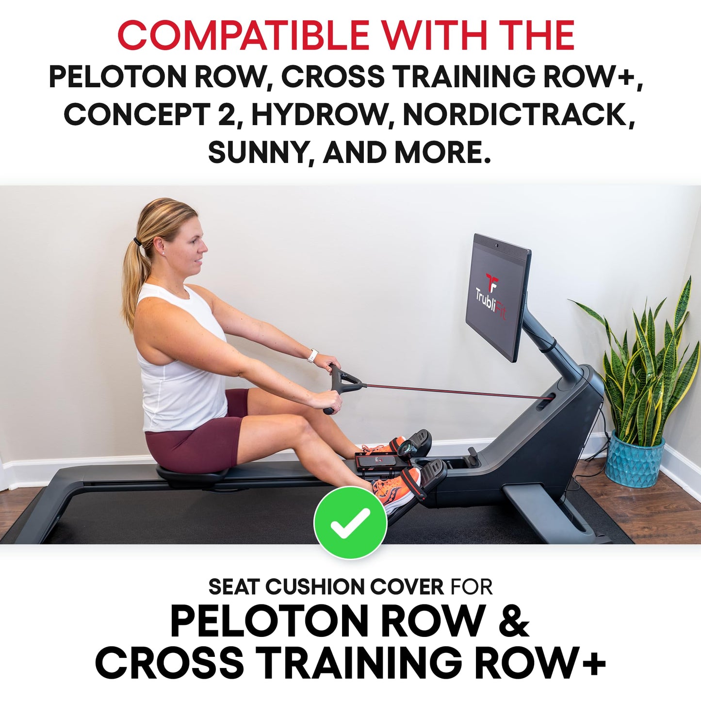 Gel Seat Cushion for Original Peloton Row, Cross Training Row+, Concept 2, Hydrow, NordicTrack, Water Rower, and More - Ergonomic Seat Pad for Men & Women - Ideal for Gym Row Machines