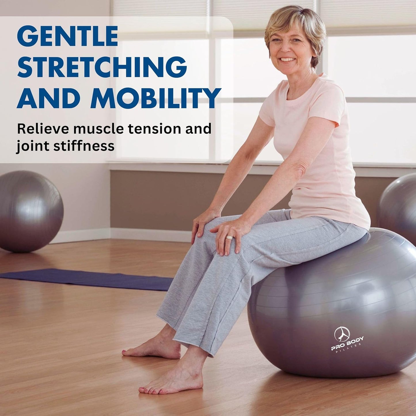 ProBody Pilates Yoga Ball - Stability Exercise Ball for Pregnancy, Workouts & Physical Therapy | Various Sizes