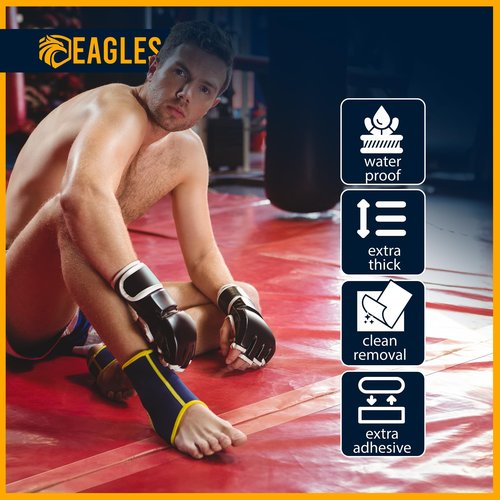 Clear Mat Tape 3 or 4 Inch 1, 2, 3 or 18 Pack Mat Tape for Wrestling Grappling Gymnastics Jiu Jitsu MMA Floor | Exercise Roll Out Mats Foam Tiles | Home Mats & Gym Floor Tape (1, 4 Inch)