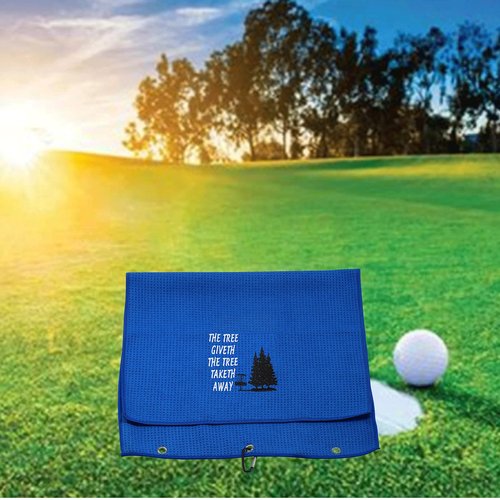 JXGZSO Disc Golf Towel The Tree Giveth The Tree Taketh Away Towel Golf Gifts Golf Towel with Clip (The Tree Taketh T)