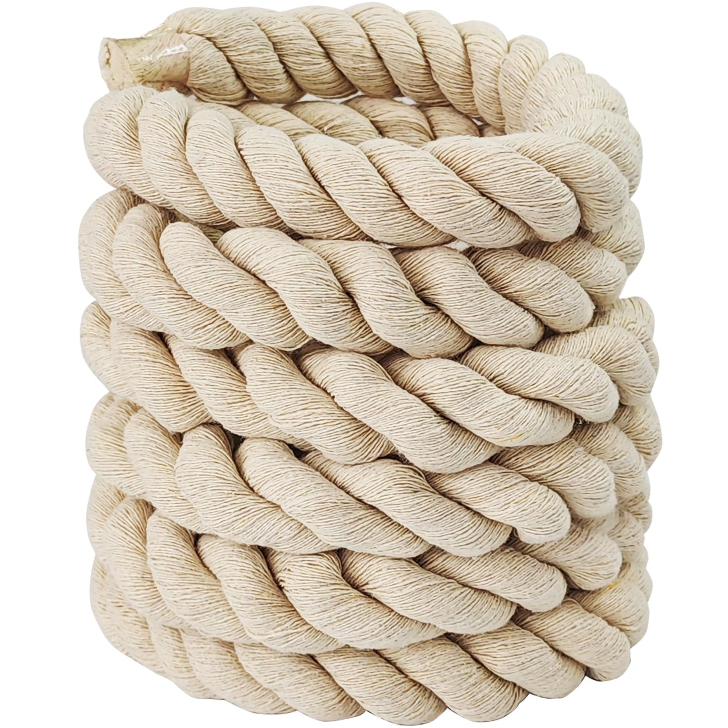 Natural White Cotton Rope 4/5 inch x 10 ft,Tug of War Rope,Twisted Cotton Ropes for DIY Crafts Decoration,Swing,Tug of War,Pet Toys