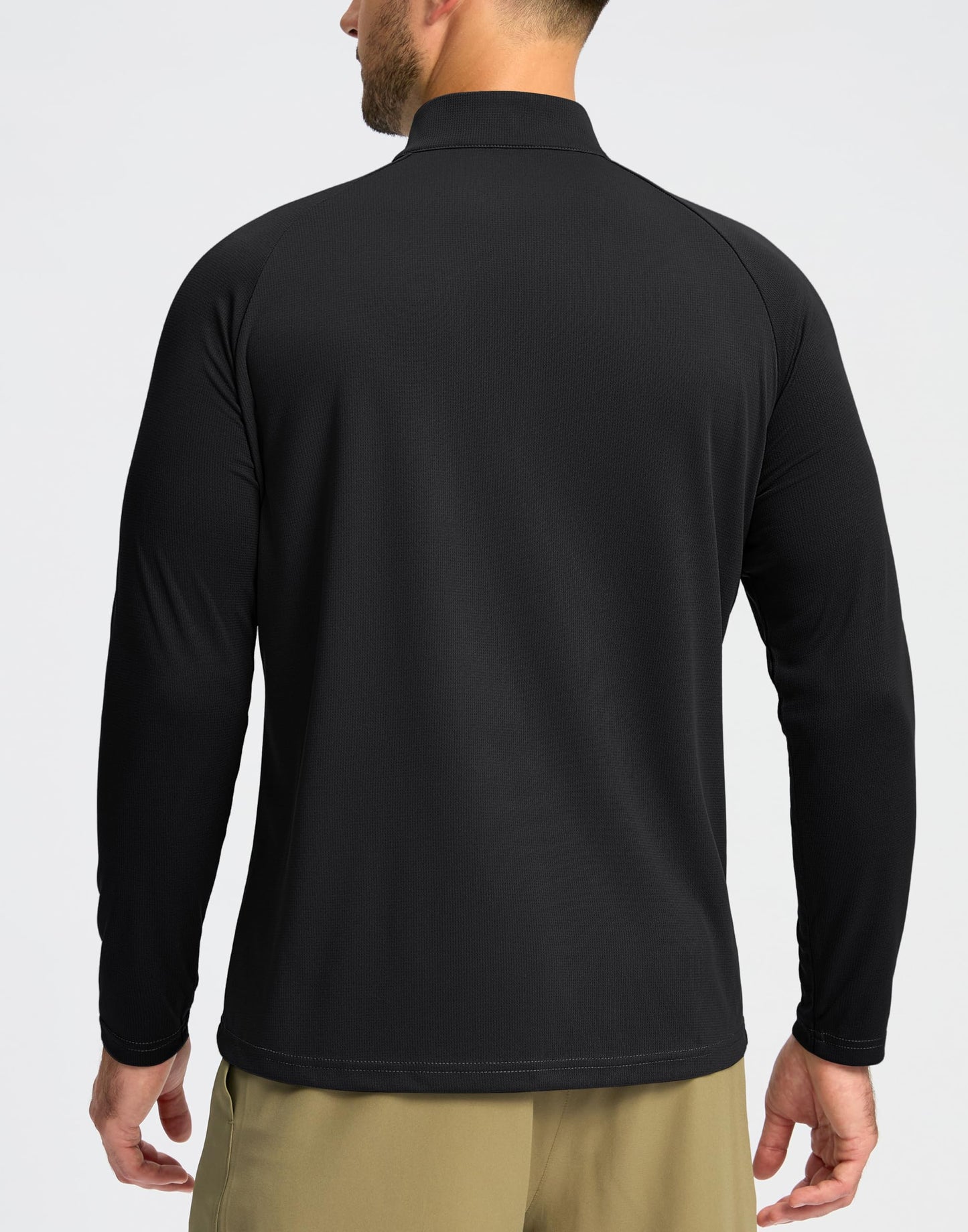 G Gradual Men's Running Shirts Long Sleeve Athletic Shirt Lightweight Quick Dry Quarter Zip Pullover for Men Workout Gym Golf(Black,XL)