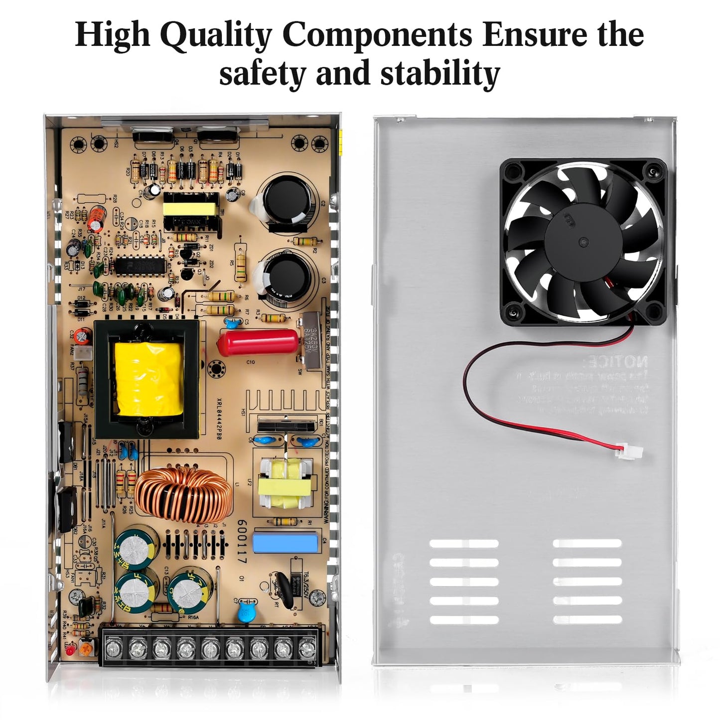 Taormey 12V 30A 360W Switching Power Supply, AC 110V/220V to DC 12V 30A Converter Universal Regulated Transformer Driver Adapter for LED Strips, CCTV Camera, 3D Printer, Industrial Equipment, Radio