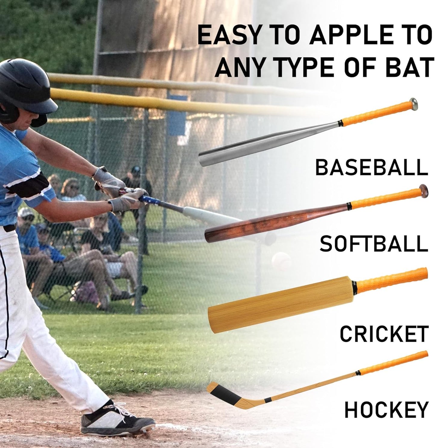 OGEENIER Bat Grip Tape - 1.1mm & 1.8mm Thickness, 3 Pack in Vibrant Colors for Baseball/Softball