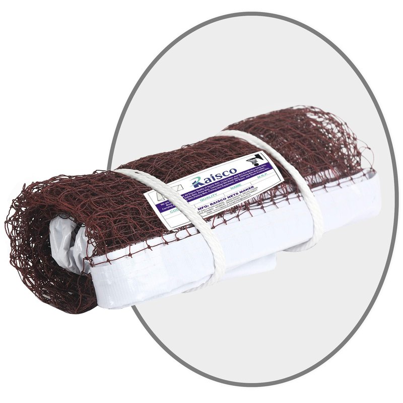 RAISCO 716F Nylon Special Four Side Tape Badminton Net (Brown)