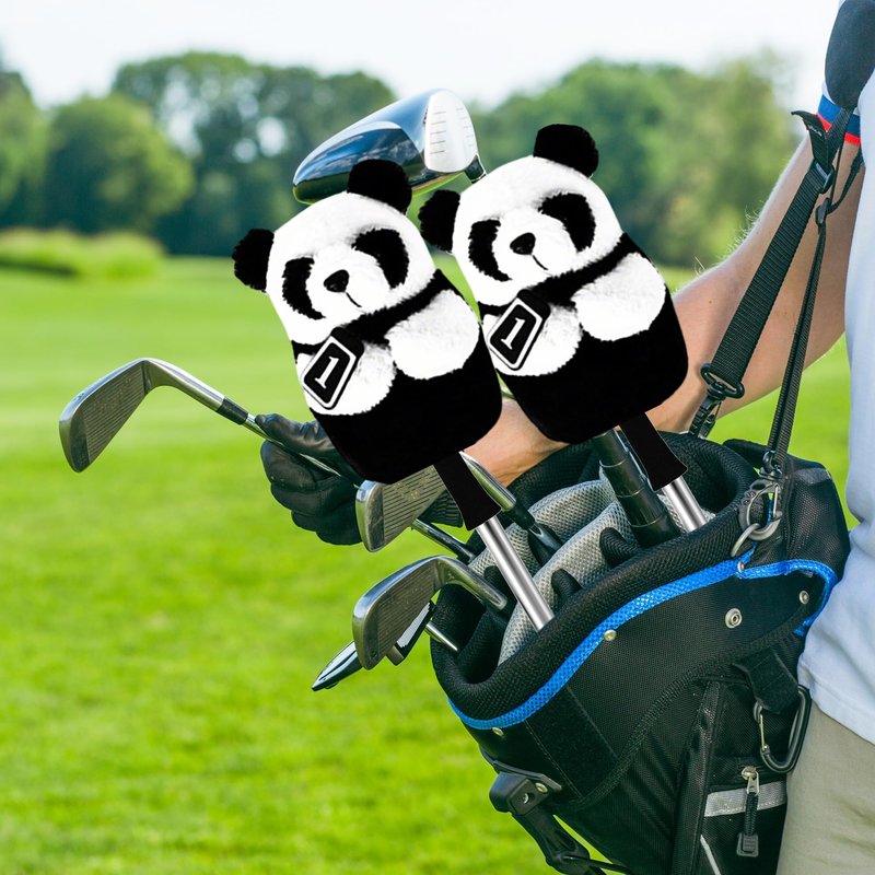 Harborway Panda Golf Driver Head Cover - Funny Golf Head Covers for Men & Women, Plush Driver Headcover Fits Most Clubs - Cute Animal Golf Head Covers Protector, for Golfers