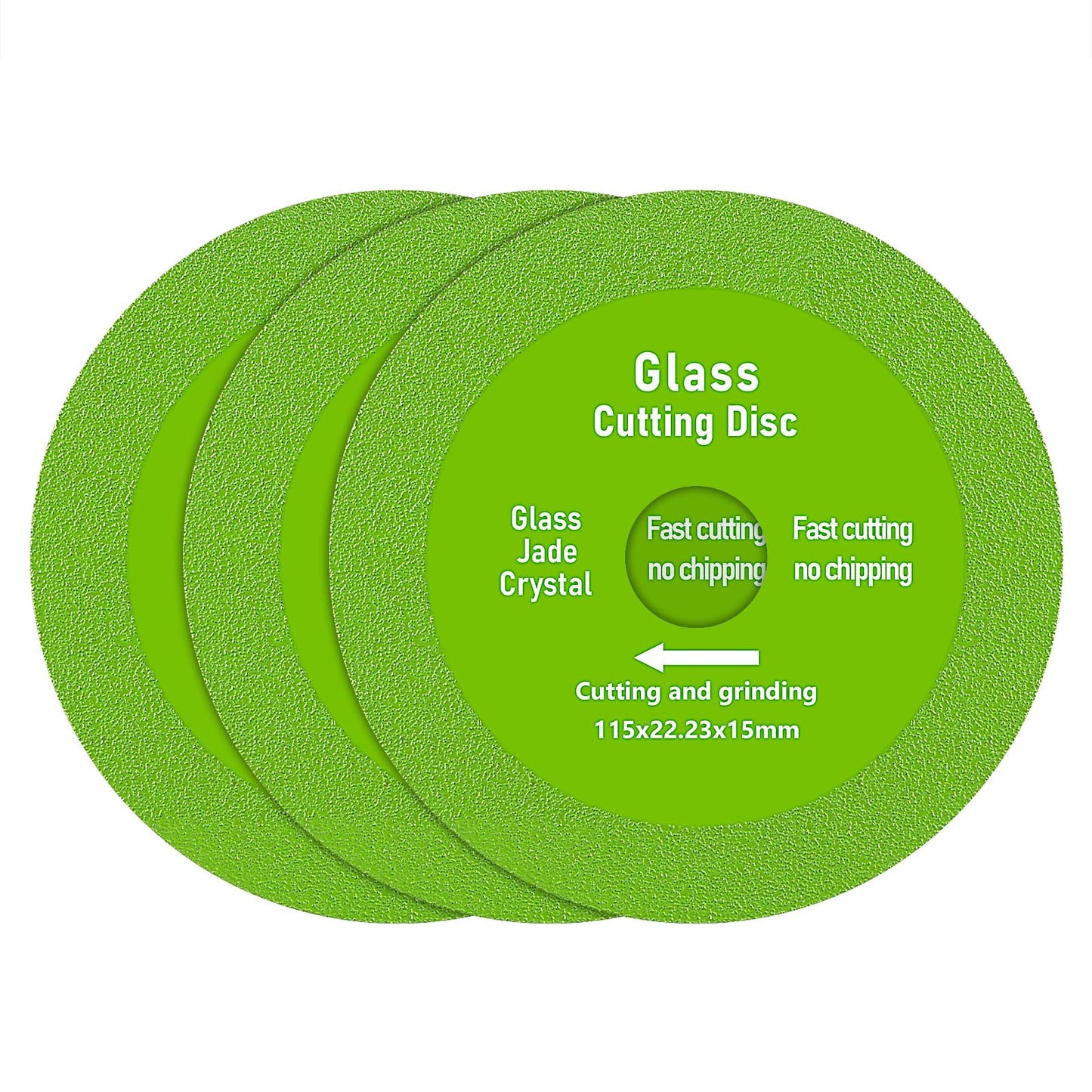 LOZLIN 3PCS 4.5" Diamond Cutting Wheel for Glass, Tile, Marble - Ultra-Thin 115mm Angle Grinder Blades, High-Speed Discs for Ceramics - Dry Multi-Purpose Saw Blades