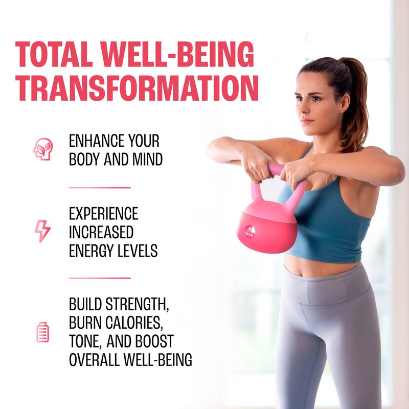 Soft Kettlebells, Serenilite Kettlebell Sets, Kettle Bell Sets for Women & Men, Safe Strength Training Kettlebells, Kettlebell Weights for Home Workouts & More (5 LB Purple - 10 LB Red)
