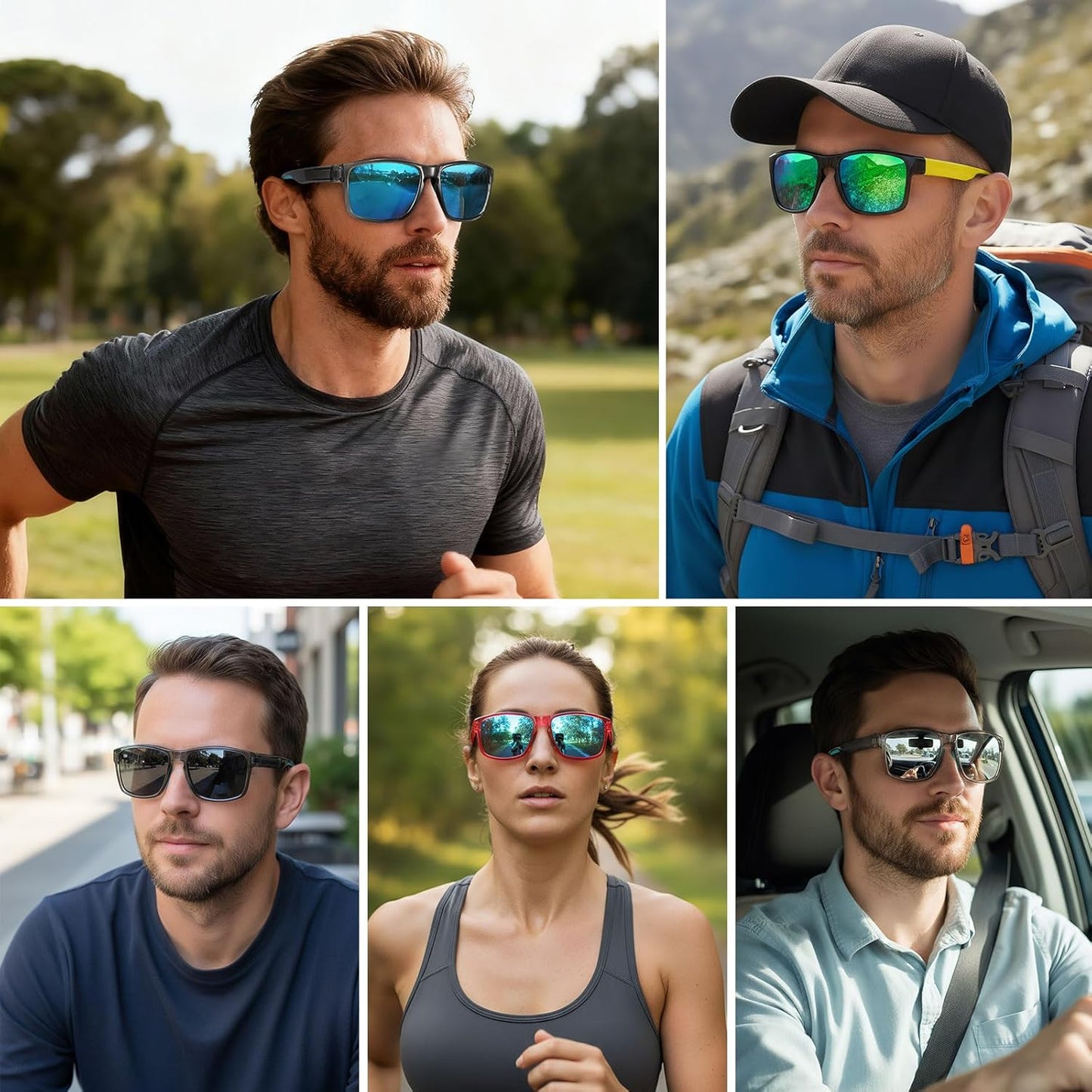 Skiennix Polarized Sports Sunglasses - UV Protection & Unbreakable Design for Men & Women | Ideal for Driving, Running, Fishing, Hiking