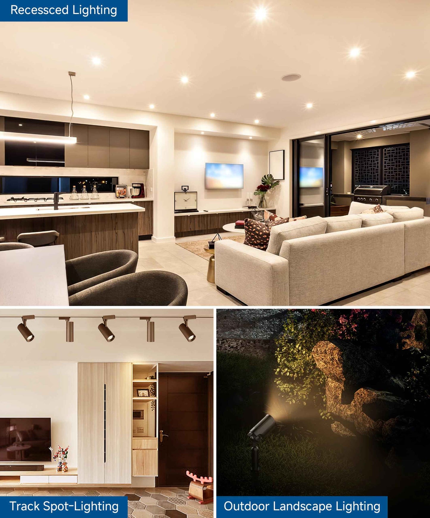 Fionaled MR16 LED Bulbs Dimmable, 50W Halogen Replacement, 2700K Cozy Warm White, GU5.3 Bipin Base, 5W 12V Low Voltage Landscape Recessed Lighting Bulbs,6-Pack