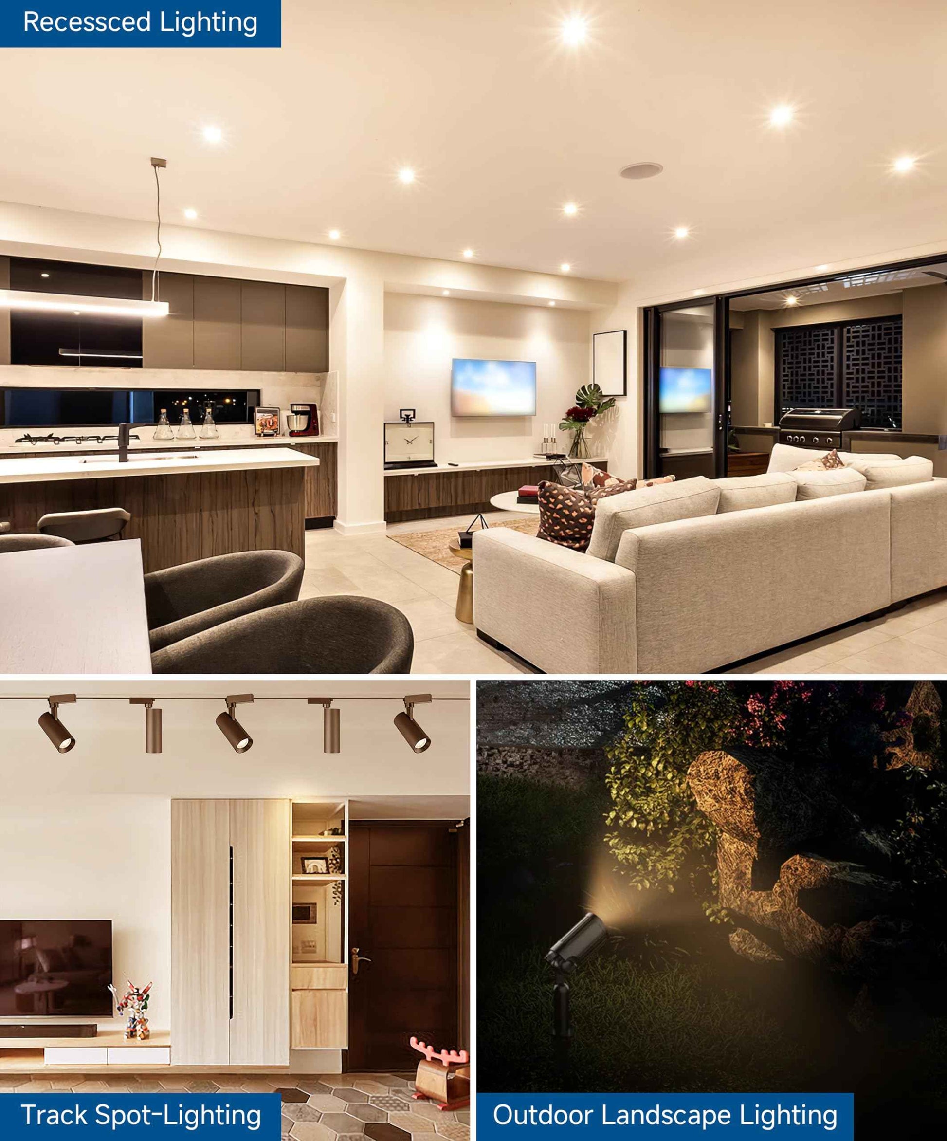 Fionaled MR16 LED Bulbs Dimmable, 50W Halogen Replacement, 2700K Cozy Warm White, GU5.3 Bipin Base, 5W 12V Low Voltage Landscape Recessed Lighting Bulbs,6-Pack