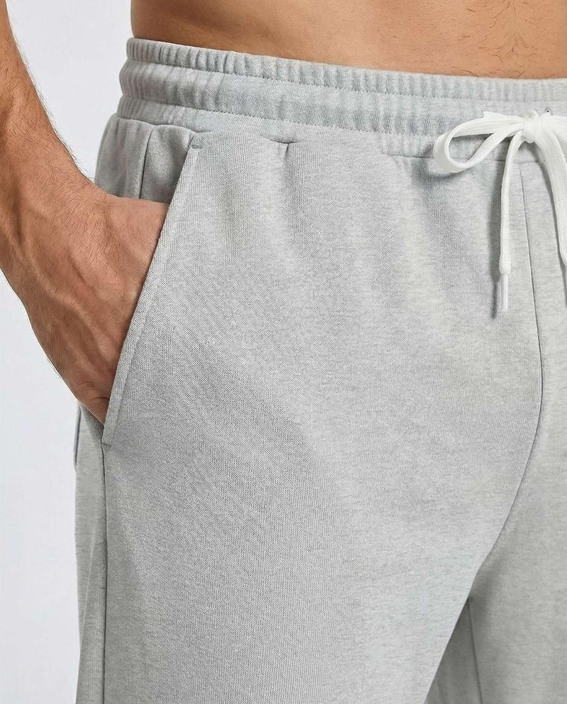 Real Essentials 3 Pack: Men's French Terry Open Bottom Sweatpants - Casual Lounge Comfort Gym with Pockets- Set 3,M