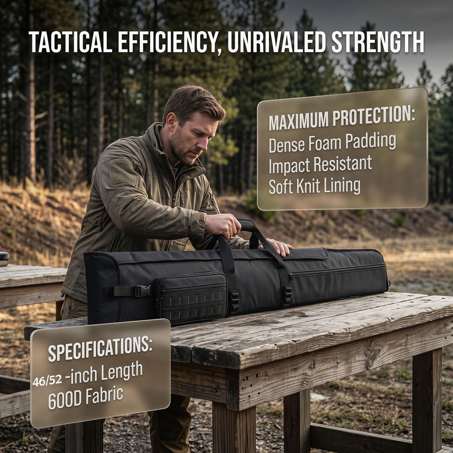 INSSTUID Rifle Case Soft Shotgun Cases Long Gun Bag for Hunting Shooting