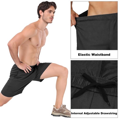 HovSiyla 5 Pack Mens Athletic Basketball Drawstring Shorts Pockets Gym Tennis Quick Dry Workout Casual Running Trunks for Men 5 Set A X-Large
